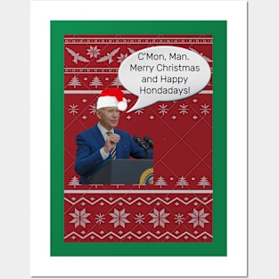 Merry Christmas from our President Ugly Christmas Sweater Posters and Art